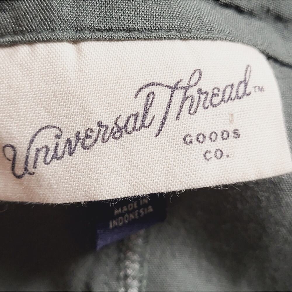 Universal Thread Green White Plaid Button Up Tie … - image 7